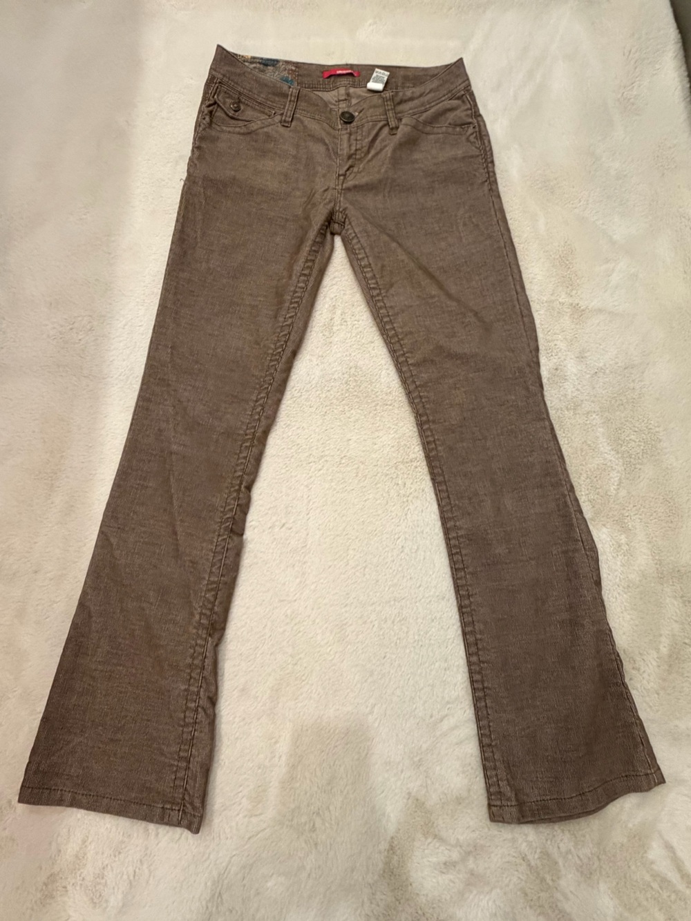 Womens Brown flare corduroy  Casual Pants